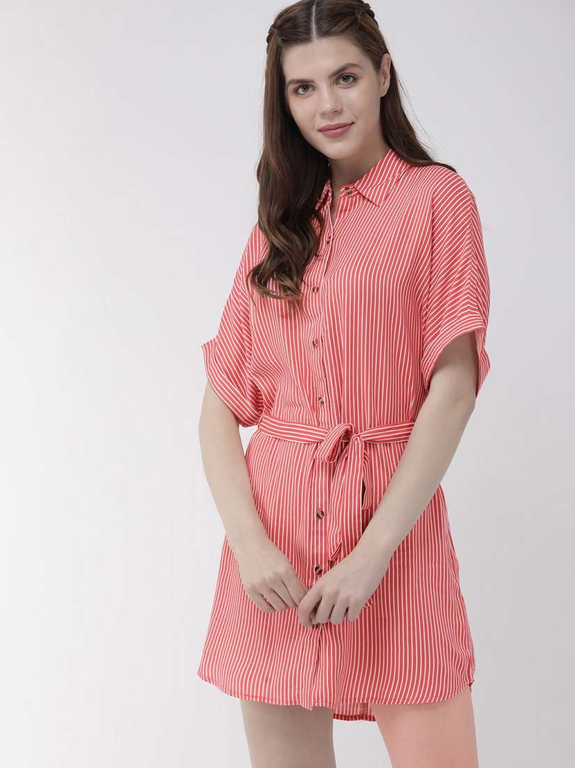 Forever 21 striped shirt dress sales