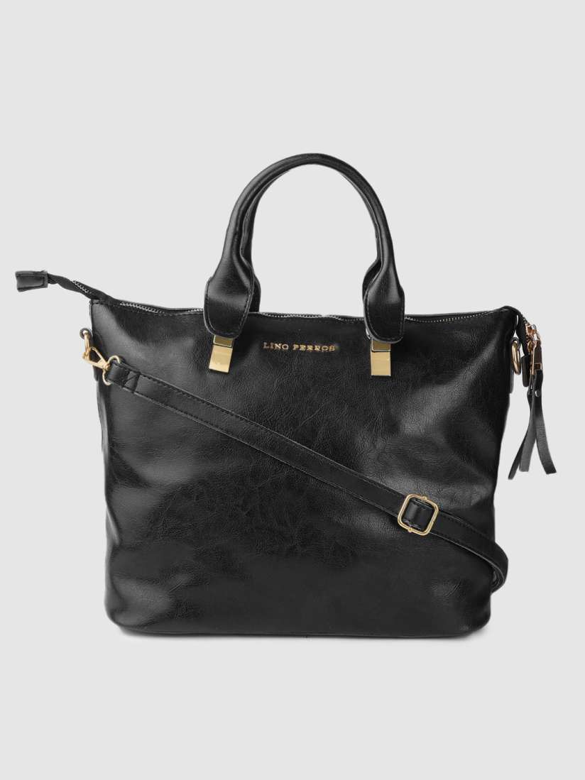 Buy Lino Perros Black Solid Handheld Bag Handbags for Women 10684166 Myntra