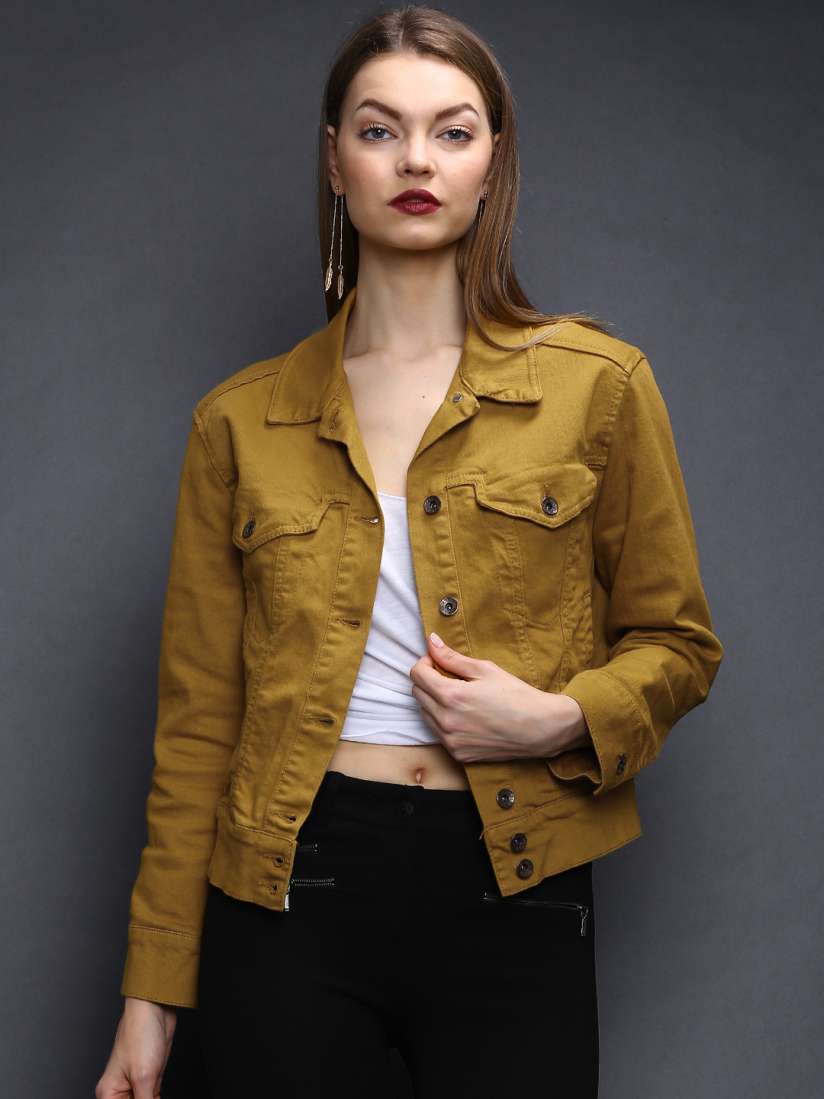 Denim jacket mustard shop