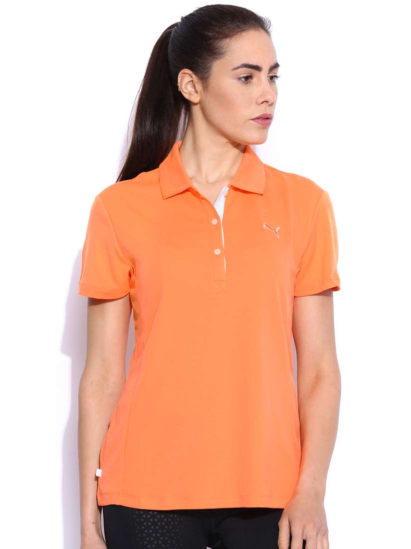 Puma orange polo shirt hotsell