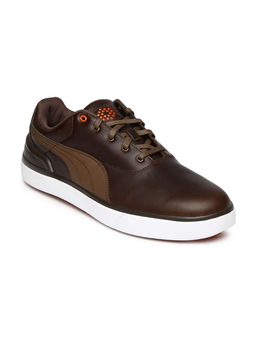 Buy PUMA Men Brown Leather Monolite V2 Waterproof Golf Shoes Sports Shoes for Men 1069094 Myntra