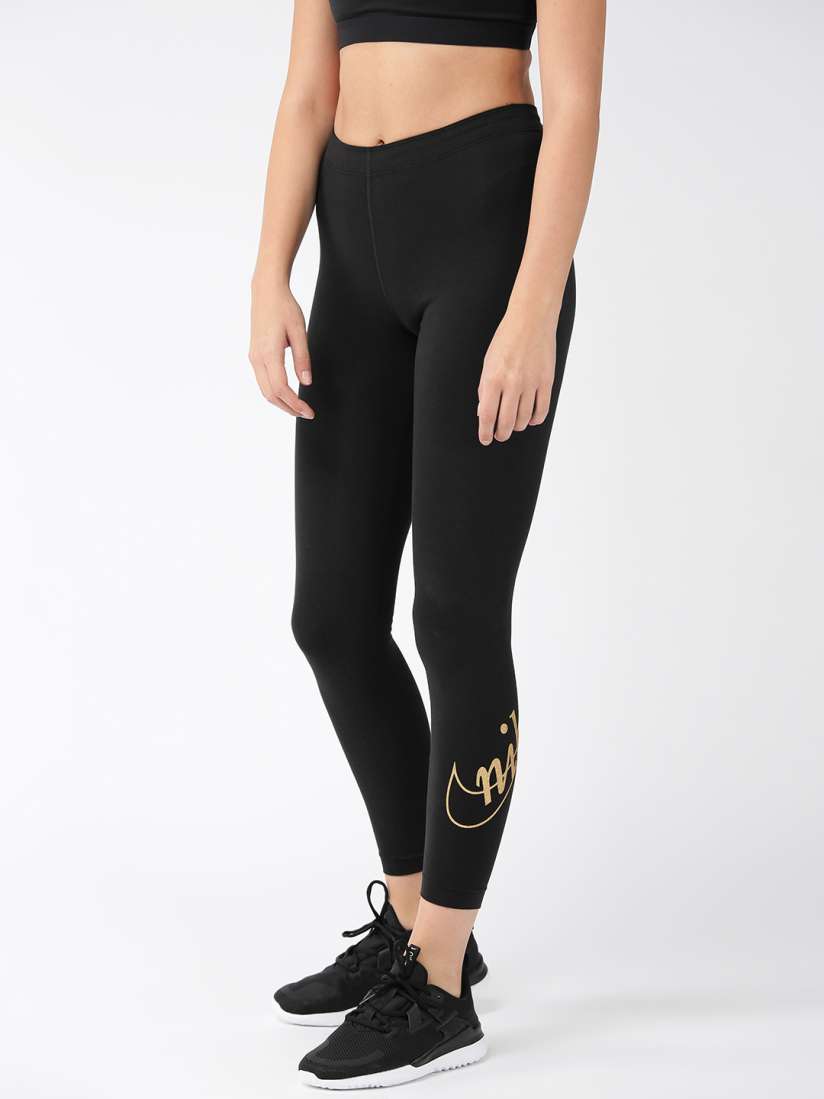 Buy Nike Women Black AS NSW Glitter Cropped Tights Tights for Women 10700024 Myntra