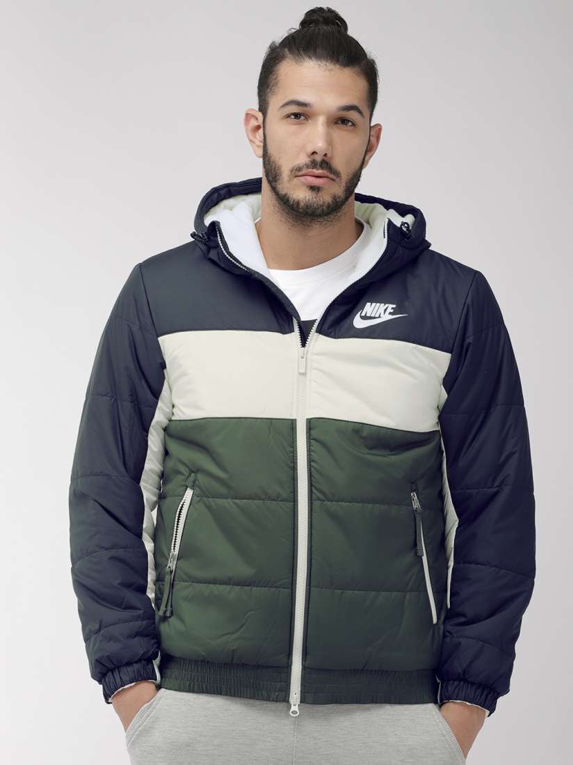 Nike puffer jacket mens white deals
