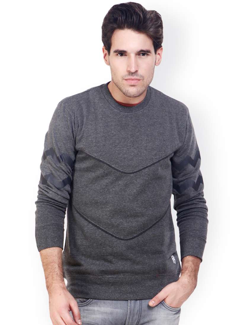 Buy ELABORADO Grey Sweatshirt Sweatshirts for Men 1071570 Myntra