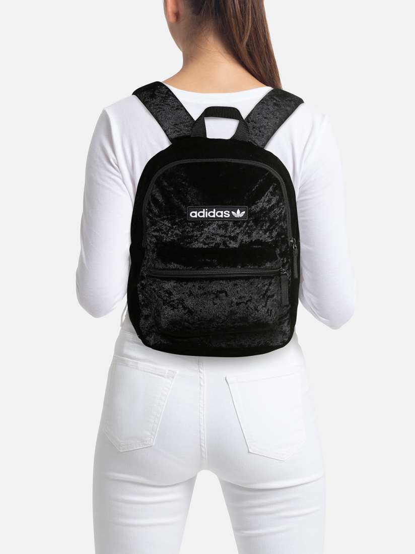 Buy ADIDAS Originals Women Black Solid Velvet Finish Backpack Backpacks for Women 10716530 Myntra