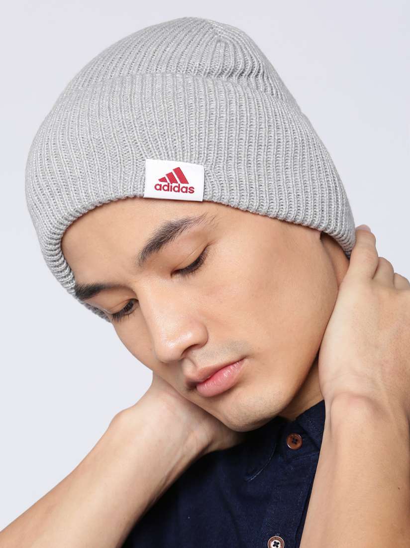 Buy ADIDAS Unisex Grey Melange PERF Woolie Ribbed Beanie Caps for Unisex 10716610 Myntra