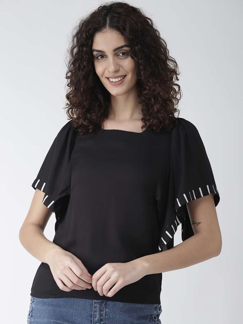 Buy Style Quotient Women Black Solid Top Tops for Women 10716764 Myntra