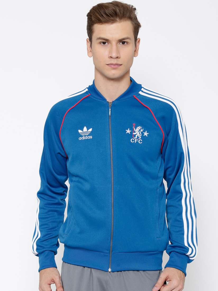 Buy ADIDAS Originals Blue SST Chelsea Football Club Jacket Jackets for Men 1072157 Myntra