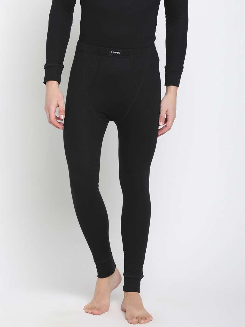 Buy Levi s Men s Regular Fit Full Length Thermal Bottom Wear Black Thermal Bottoms for Men 10723244 Myntra