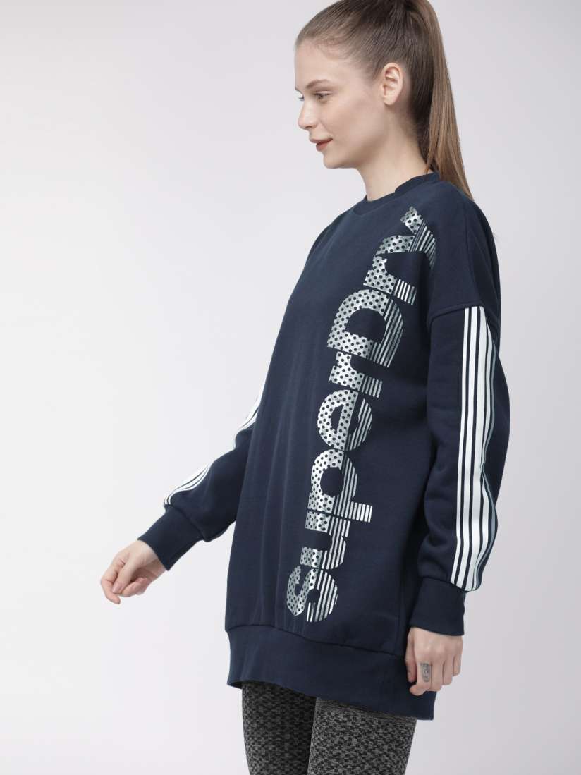 Buy Superdry Women Navy Blue Printed CLASSICS CREW Sweatshirt Sweatshirts for Women 10733468 Myntra