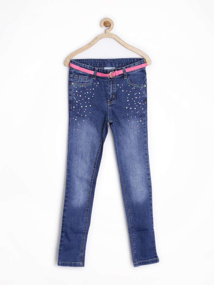 Buy People Candy Crush Girls Blue Jeans Jeans for Girls 1074316 Myntra