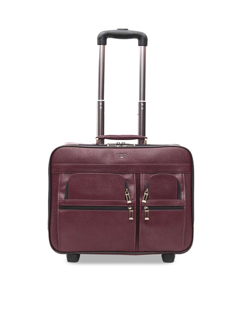 Leather overnighter trolley clearance