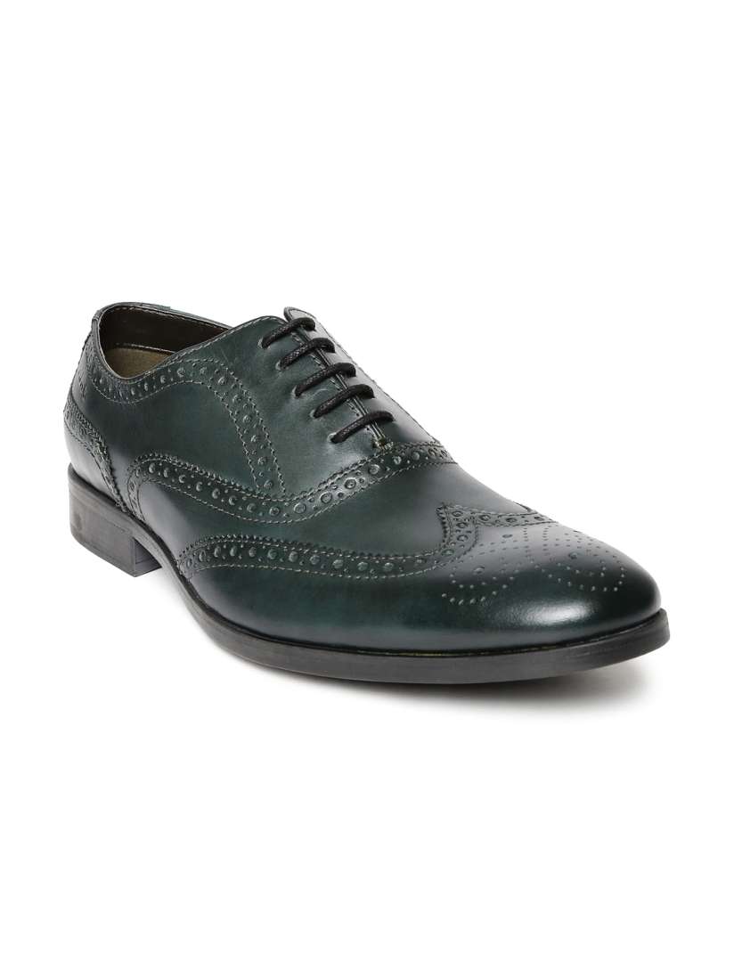 Clarks green brogues discount