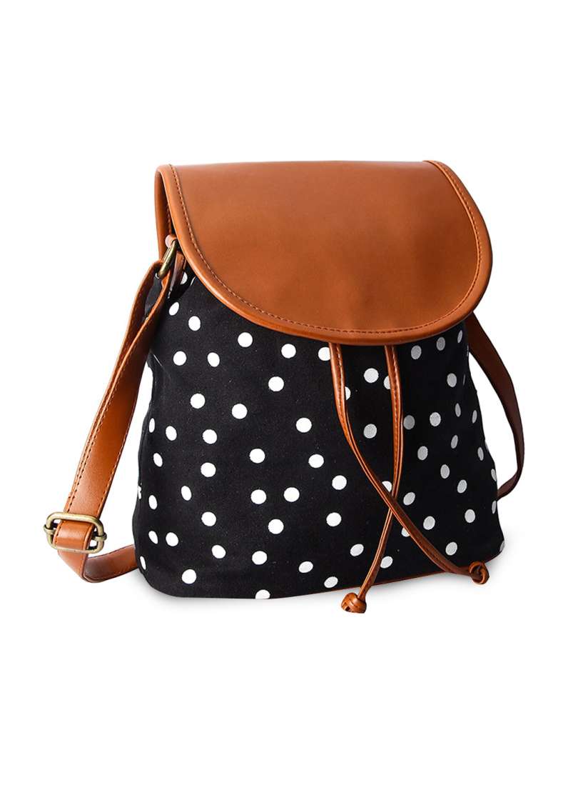 Buy KLEIO Women Polka Dot Printed Canvas Crossbody Sling Bag Handbags for Women 10758694 Myntra