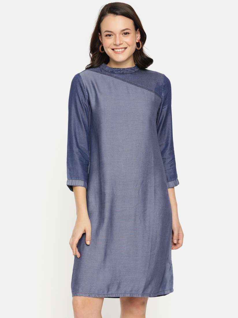 Chambray a line dress shop