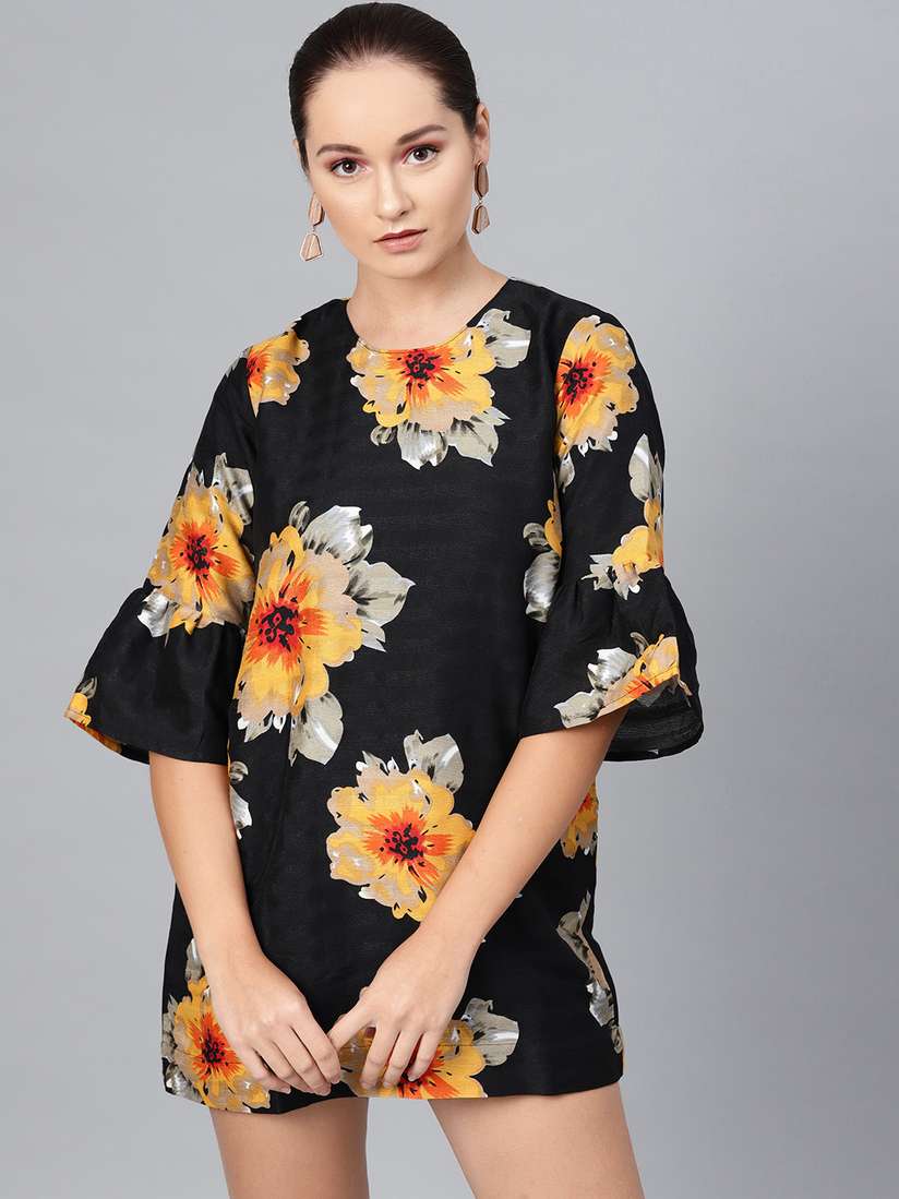 Womens Dresses Shift Dress 18 Buy SASSAFRAS Women Black Mustard