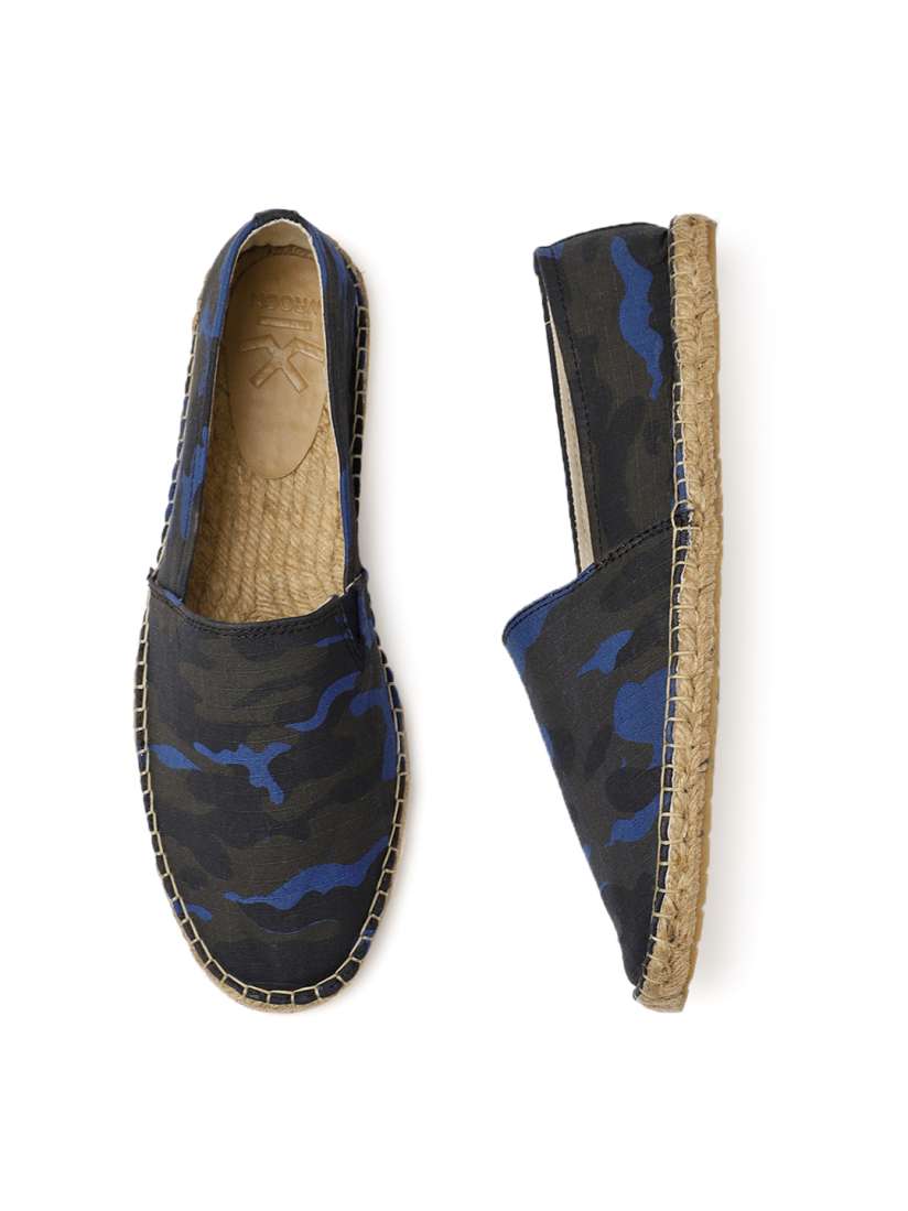 Buy WROGN Men Navy Blue Black Camouflage Printed Espadrilles Casual Shoes for Men 10763220 Myntra