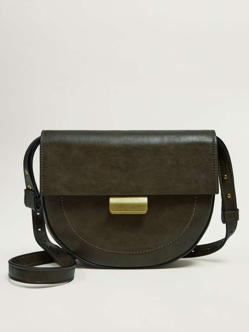 Buy MANGO Olive Green Solid Sling Bag Handbags for Women 10773032 Myntra