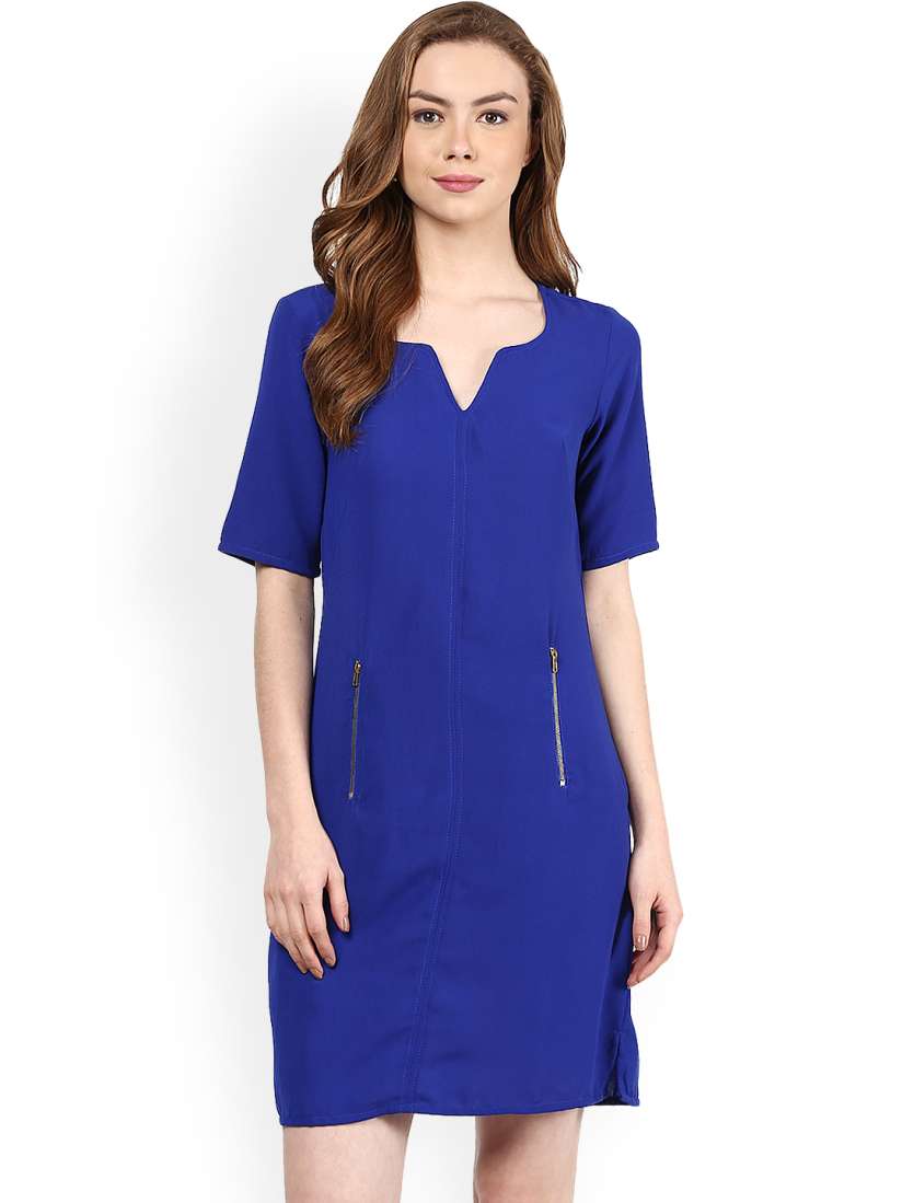 Buy Harpa Blue Shift Dress Dresses for Women 1077734 Myntra
