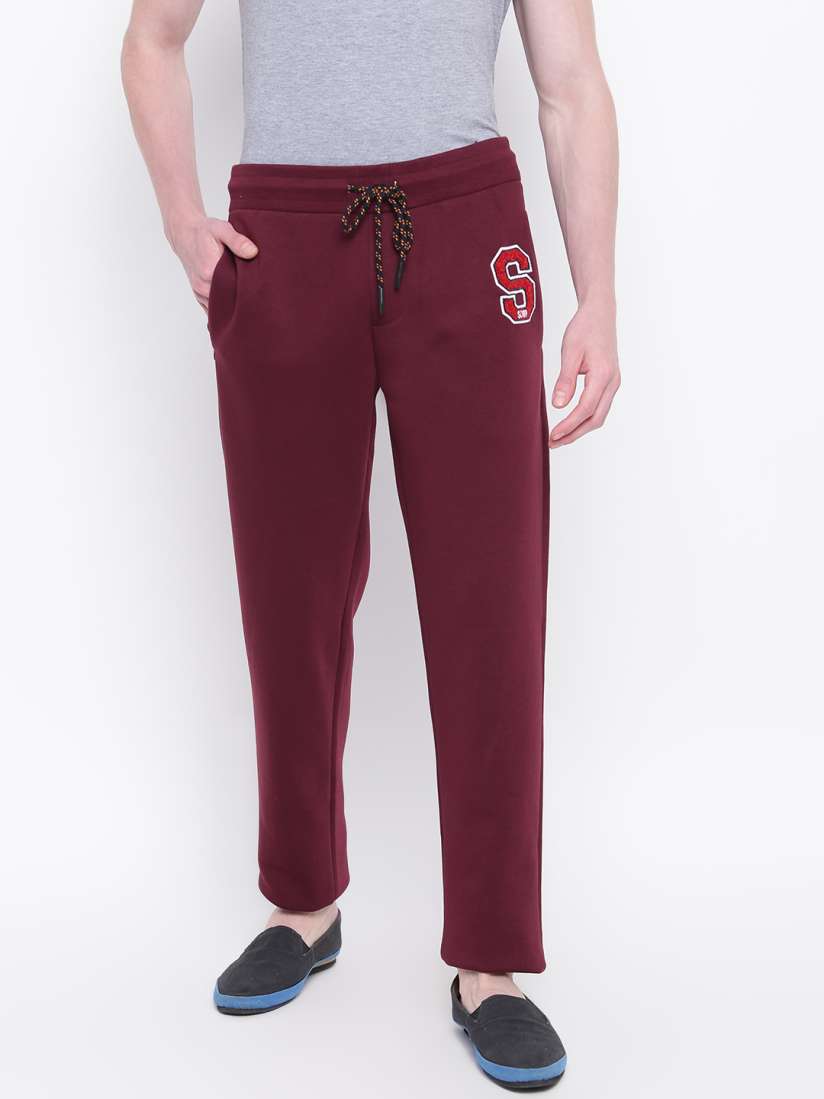 Buy Sweet Dreams Men Burgundy Solid Track Pants Track Pants for Men 10787214 Myntra