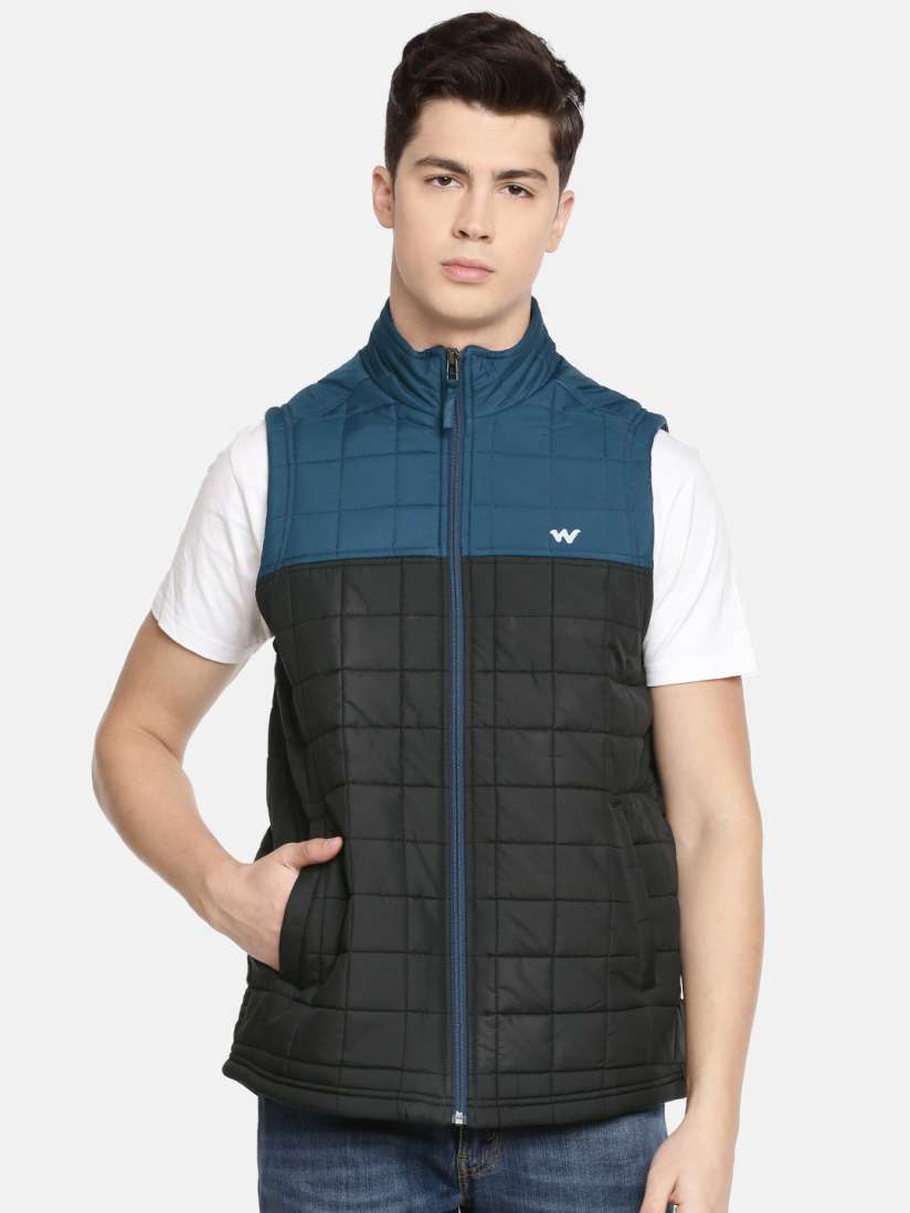 Buy Wildcraft Men Black Teal Blue Colourblocked Padded Jacket Jackets for Men 10796032 Myntra