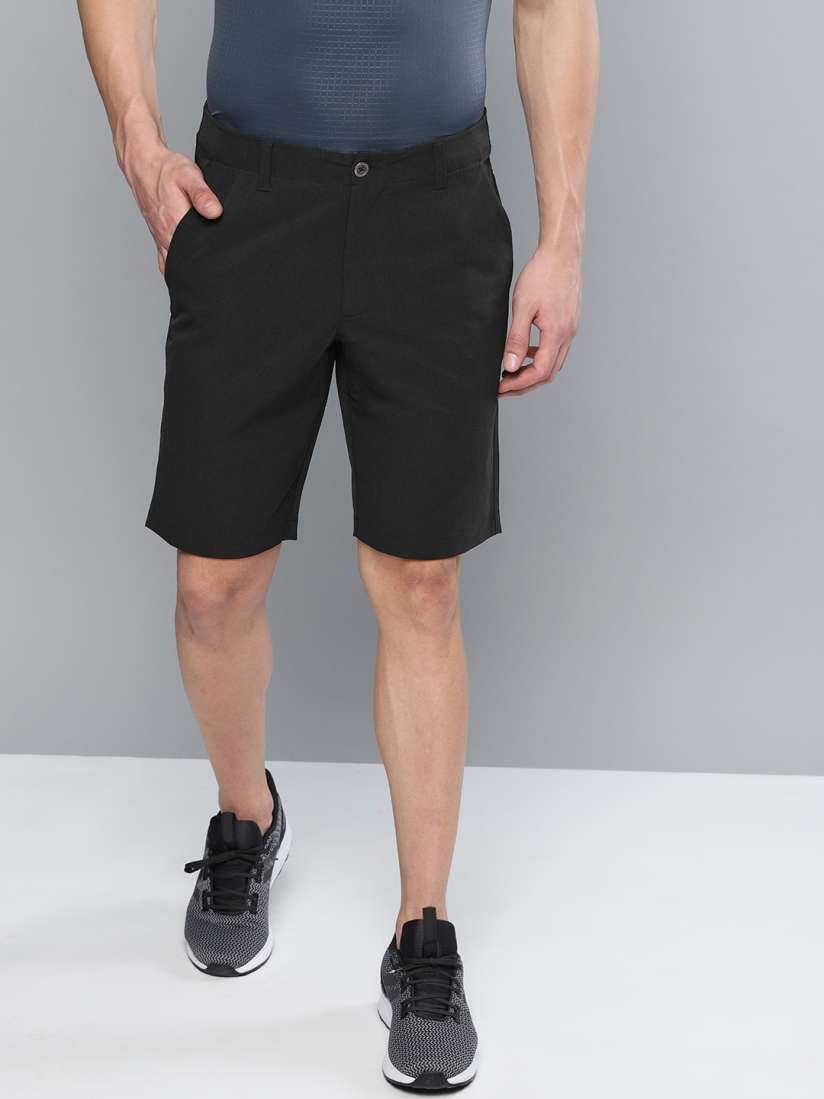 Buy UNDER ARMOUR Men Black Showdown Vent Self Checked Golf Shorts Shorts for Men 10798444 Myntra