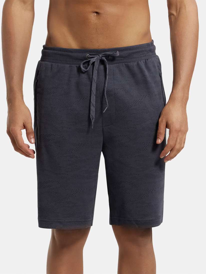 Buy Jockey Men Grey Navy Blue Printed Straight Fit Sports Shorts Shorts for Men 10799576 Myntra
