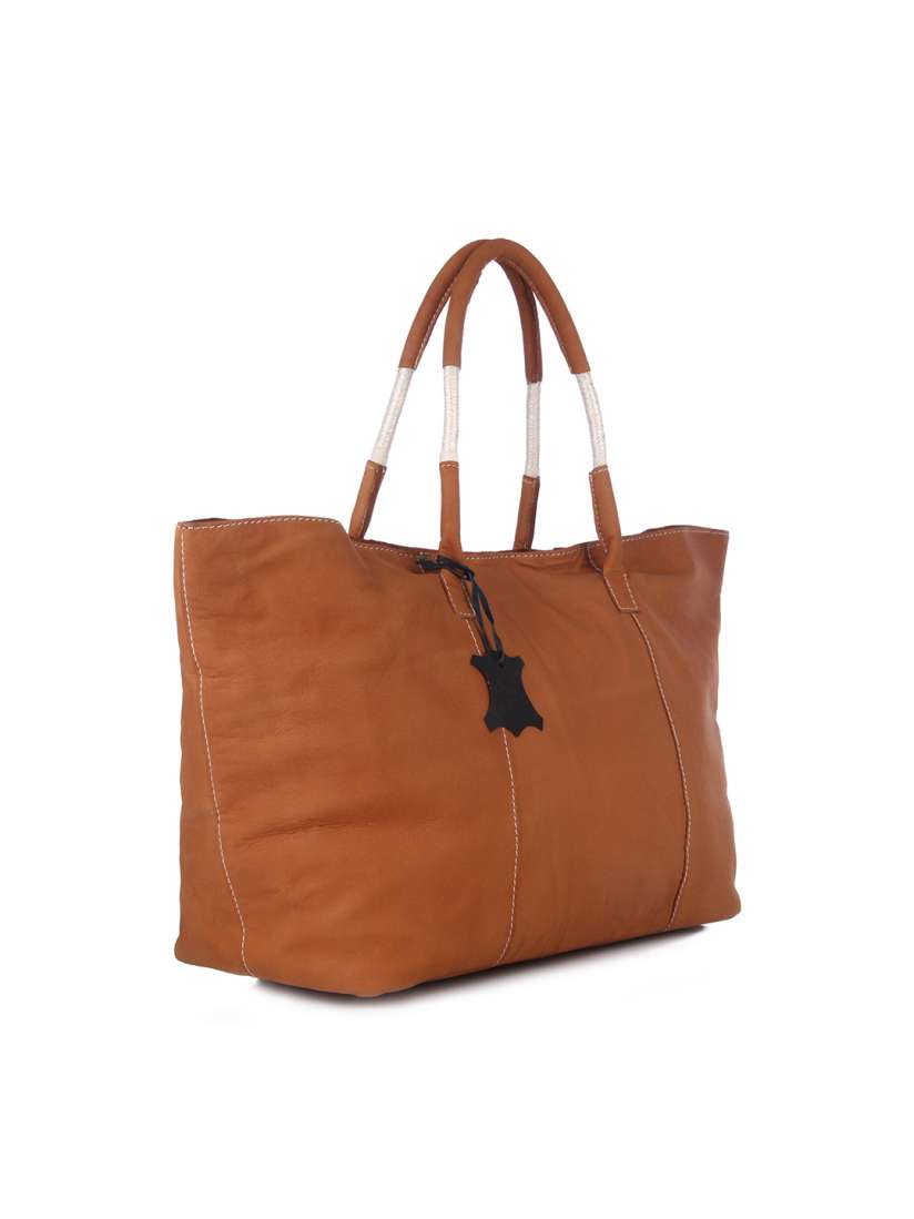 Buy Alessia74 Tan Brown Leather Tote Bag Handbags for Women 1081150 Myntra