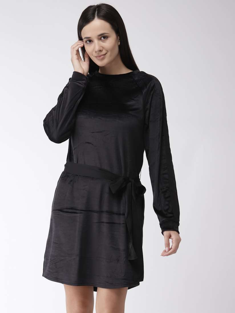 Buy Marks Spencer Black Solid Fleece Nightdress Nightdress for Women 10814898 Myntra