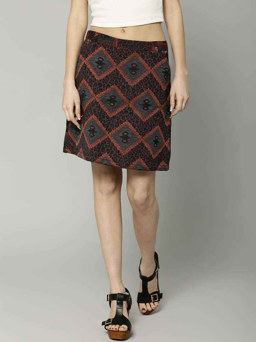 Jacquard a-line mini skirt online