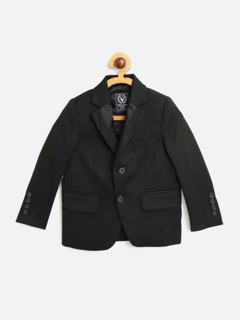 Buy Allen Solly Junior Boys Black Solid Single Breasted Casual Blazer Blazers for Boys 10818608 Myntra