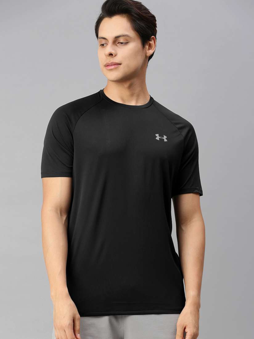 Buy UNDER ARMOUR Men Black Tech 2.0 Solid T Shirt Tshirts for Men 10819296 Myntra