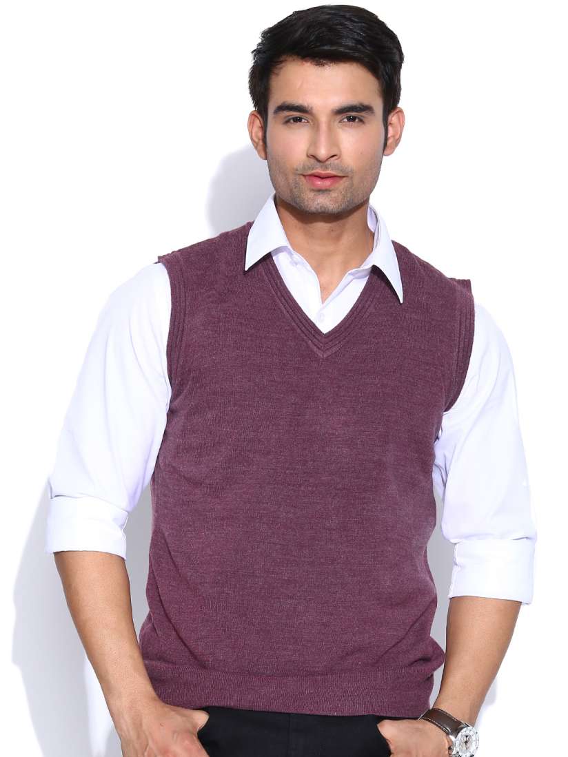 Buy Turtle Purple Sleeveless Sweater Sweaters for Men 1082305 Myntra