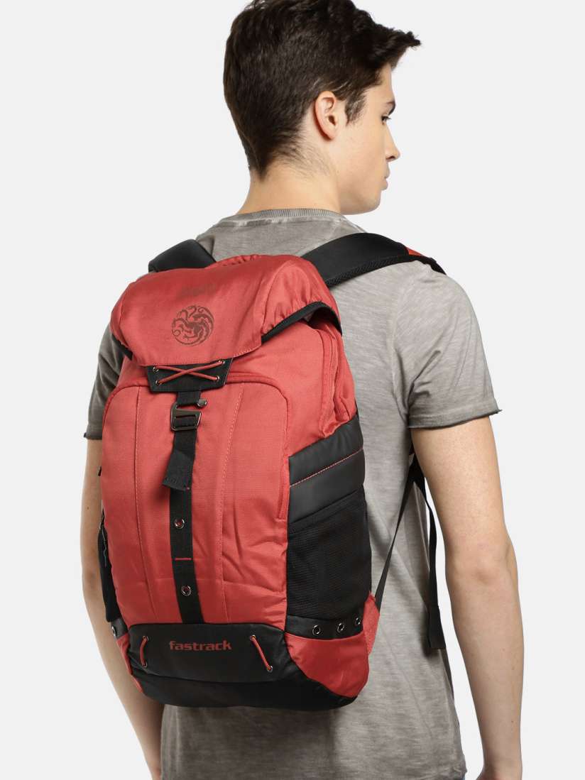 Buy Fastrack Men Red Black Colourblocked Backpack Backpacks for Men 10827480 Myntra