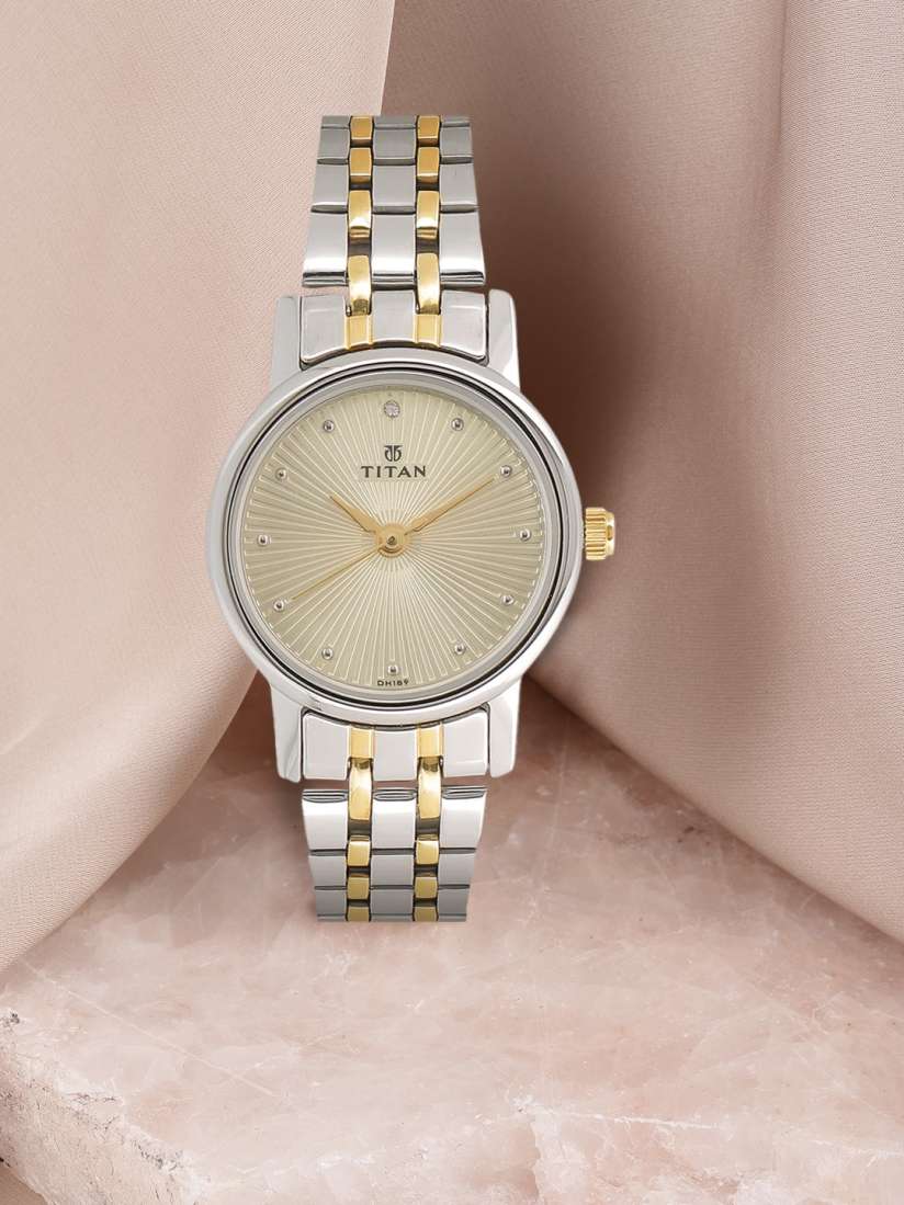 Silver watch titan hot sale