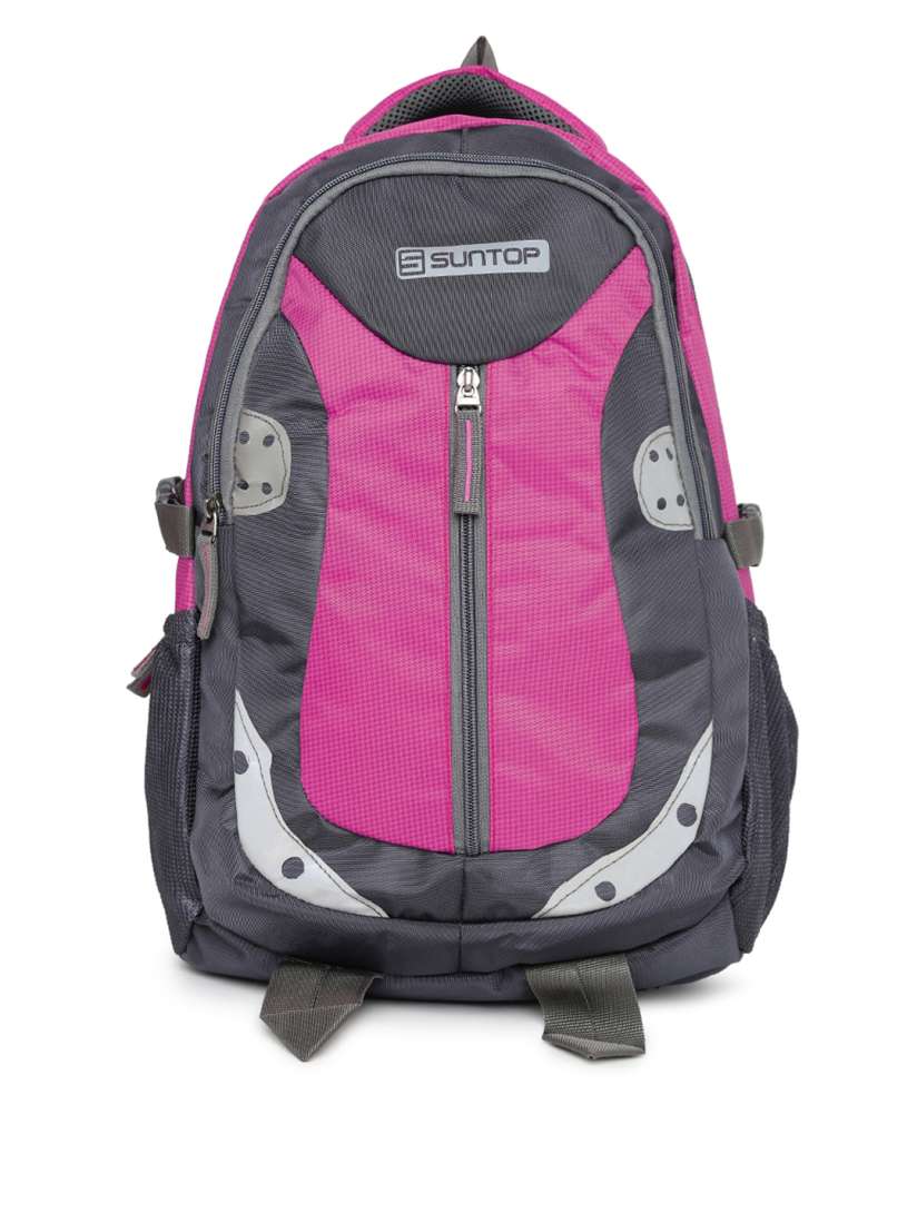 Buy Suntop Unisex Grey Magenta Neo 9 Checked Laptop Backpack Backpacks for Unisex 1083826 Myntra
