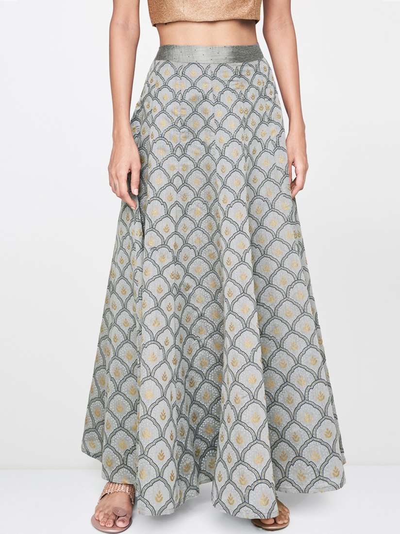 Grey skirt ethnic shop