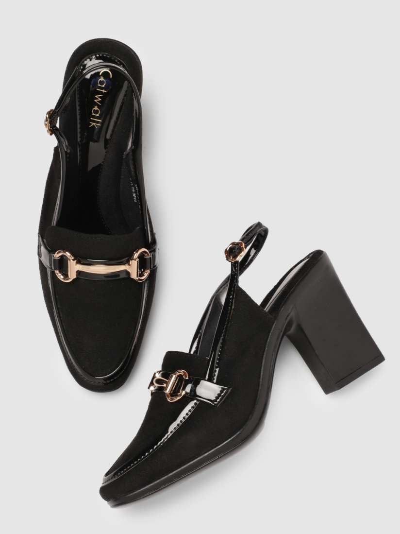 Buy Catwalk Women Black Solid Block Heels Heels for Women 10843634 Myntra