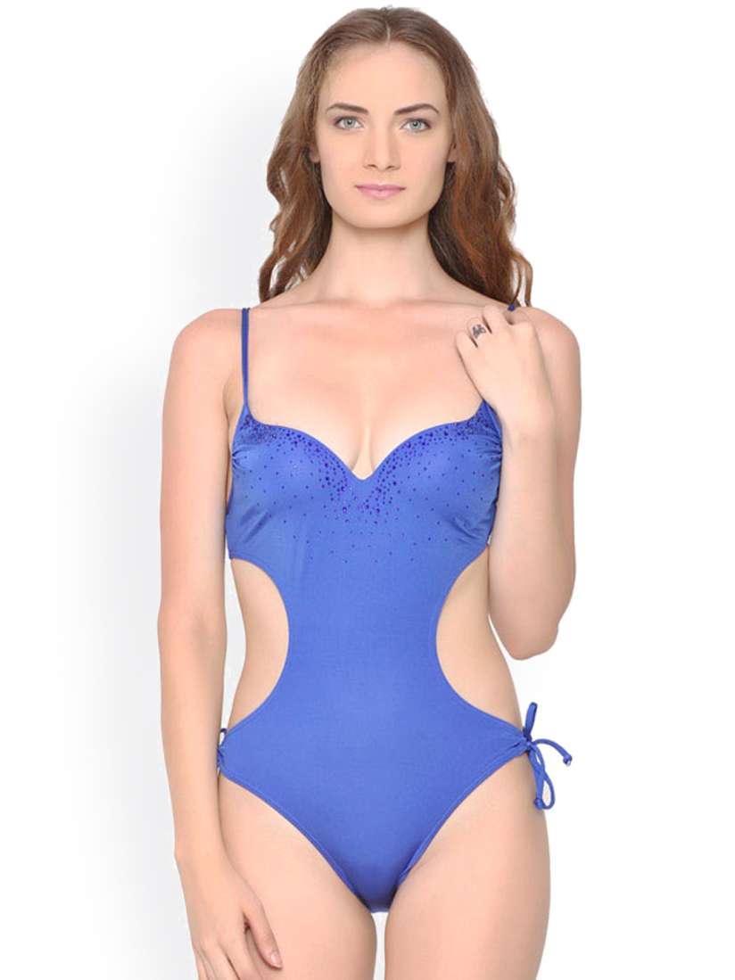 Buy Da Intimo Blue Bodysuit DIS 28 Swimwear for Women 1085208 Myntra