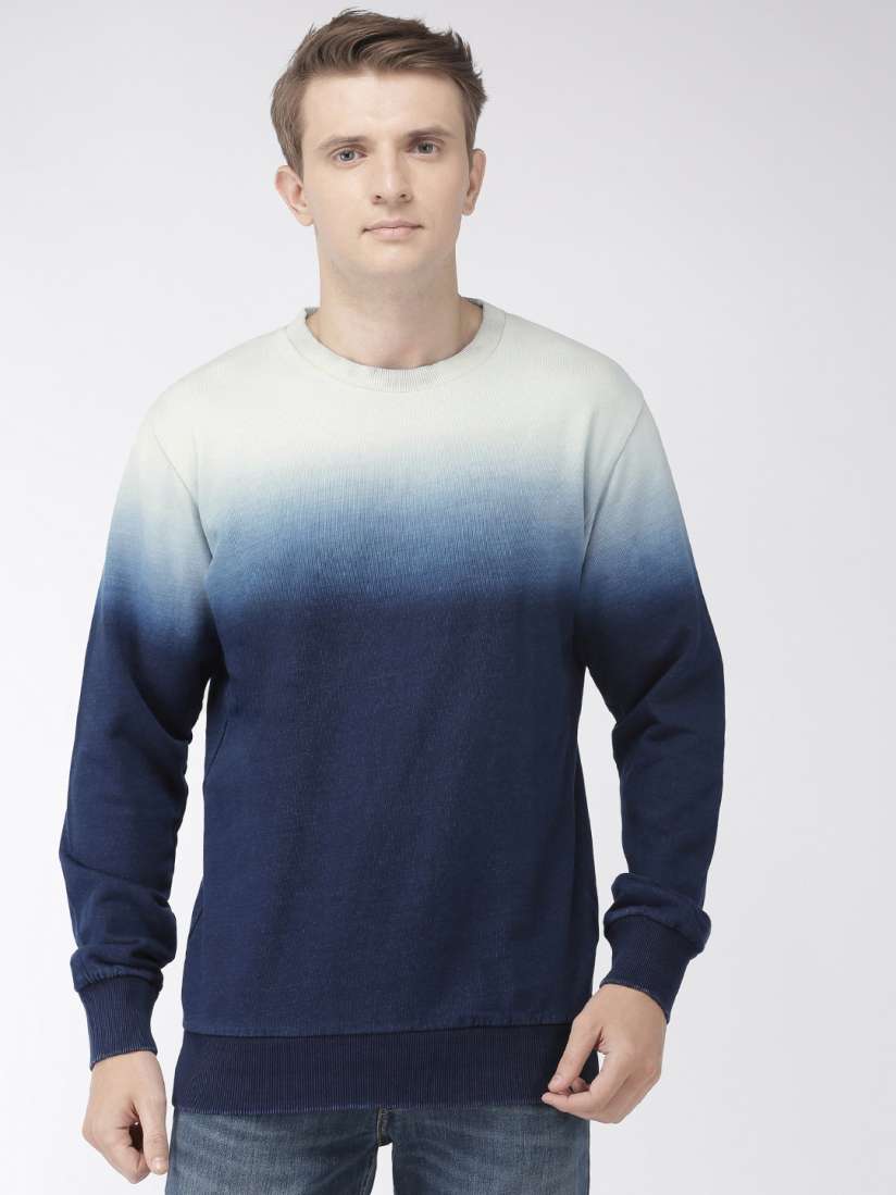 Buy Celio Men Blue Solid Ombre Sweatshirt Sweatshirts for Men 10860788 Myntra