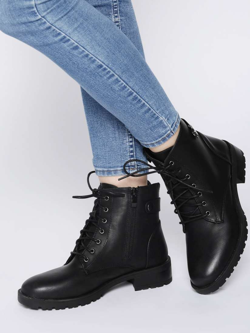 Myntra boots ladies clearance