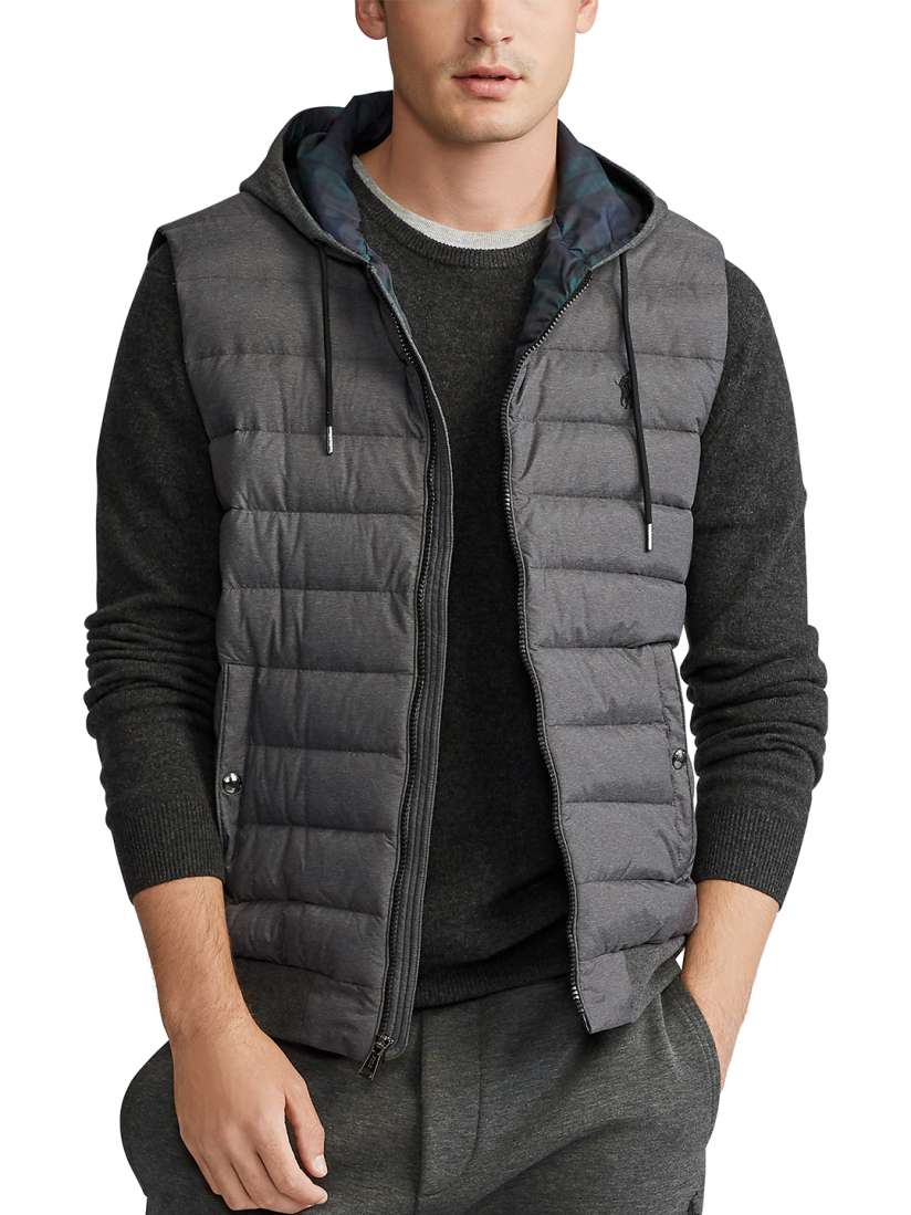 Buy Polo Ralph Lauren Herringbone Down Hooded Vest Jackets for Men 10864222 Myntra