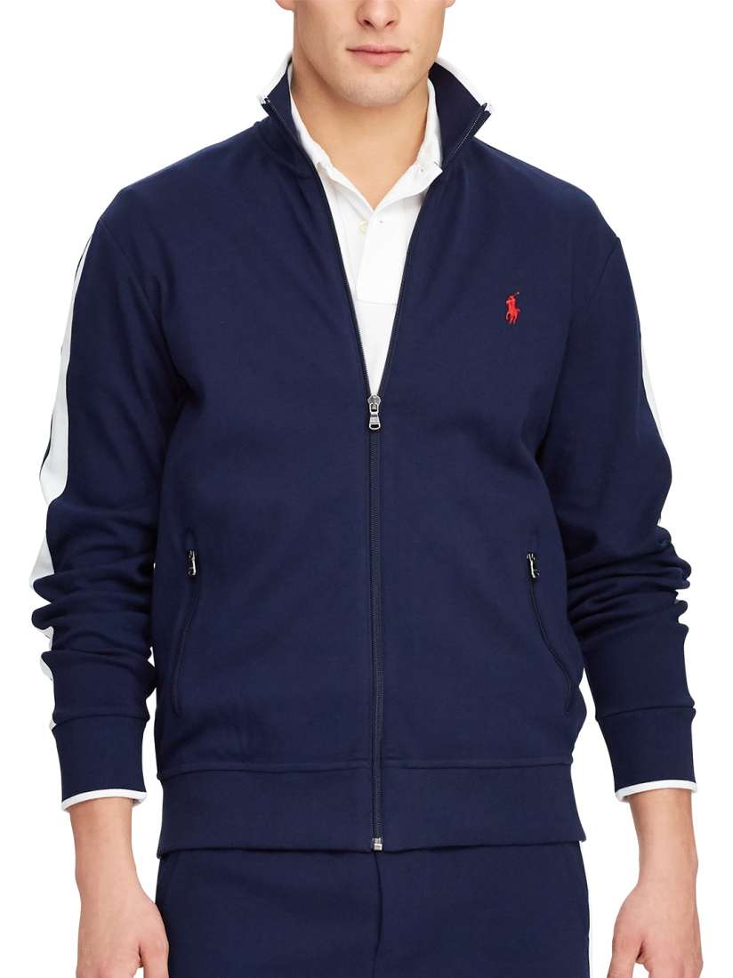 Ralph lauren cotton interlock track jacket hot sale
