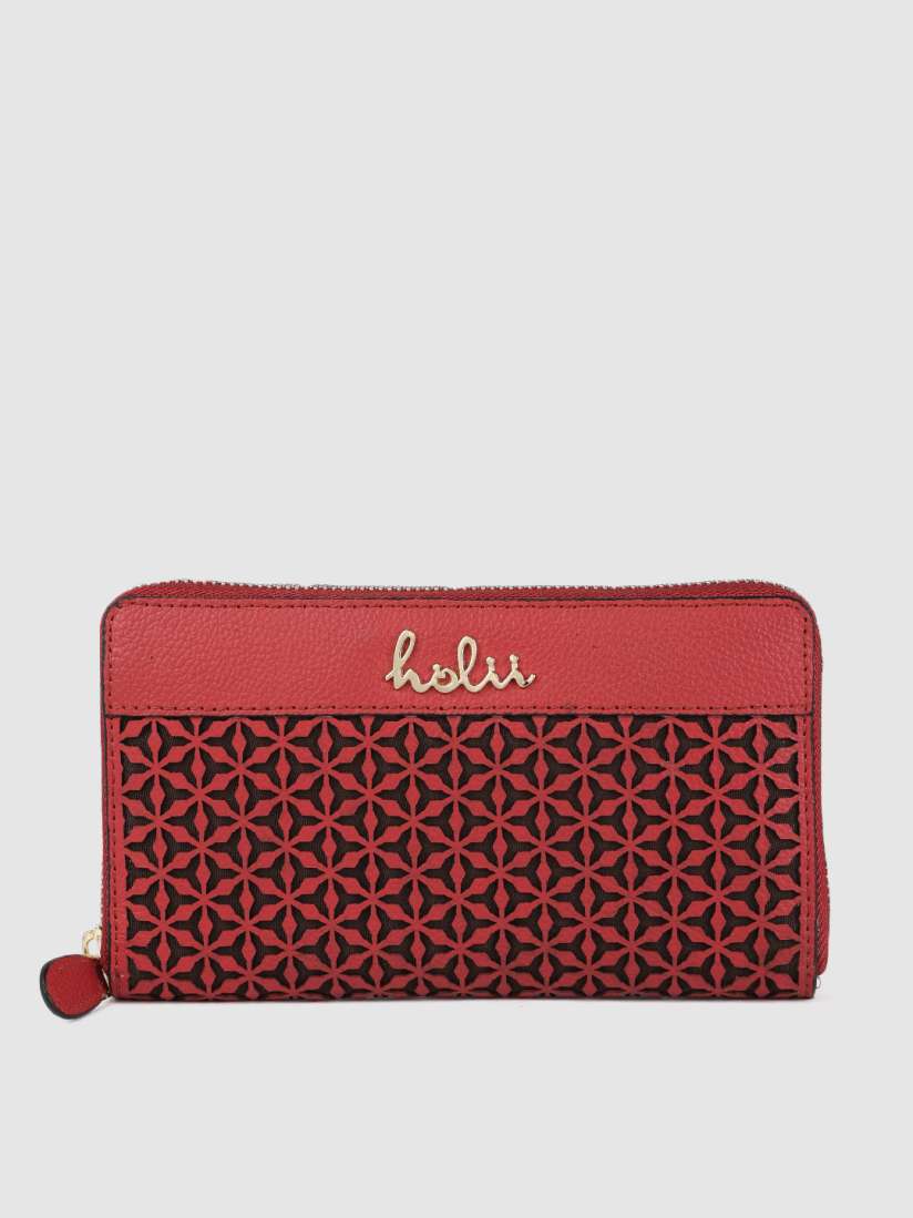 Buy Holii Women Red Textured Leather Zip Around Wallet Wallets for Women 10868086 Myntra