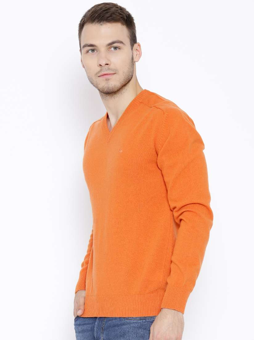 Orange pullover sweater top