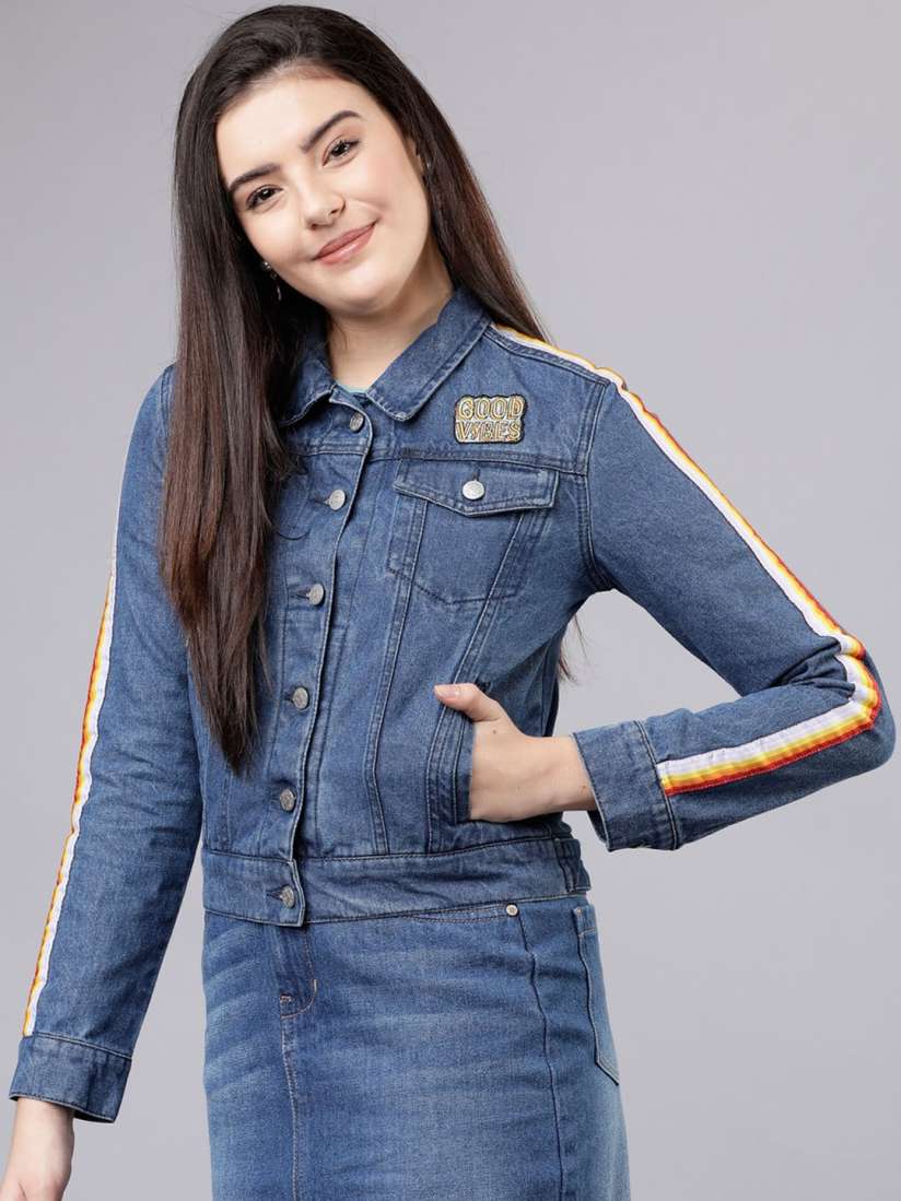Denim jackets on myntra sales