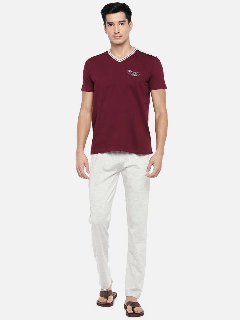 Buy Sweet Dreams Men Maroon Off White Solid Night Suit 1102G9 Night suits for Men 10889242 Myntra
