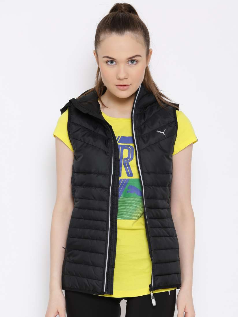 Buy PUMA Black Active 600 PackLight Do Sleeveless Slim Fit Hooded Jacket Jackets for Women 1089505 Myntra