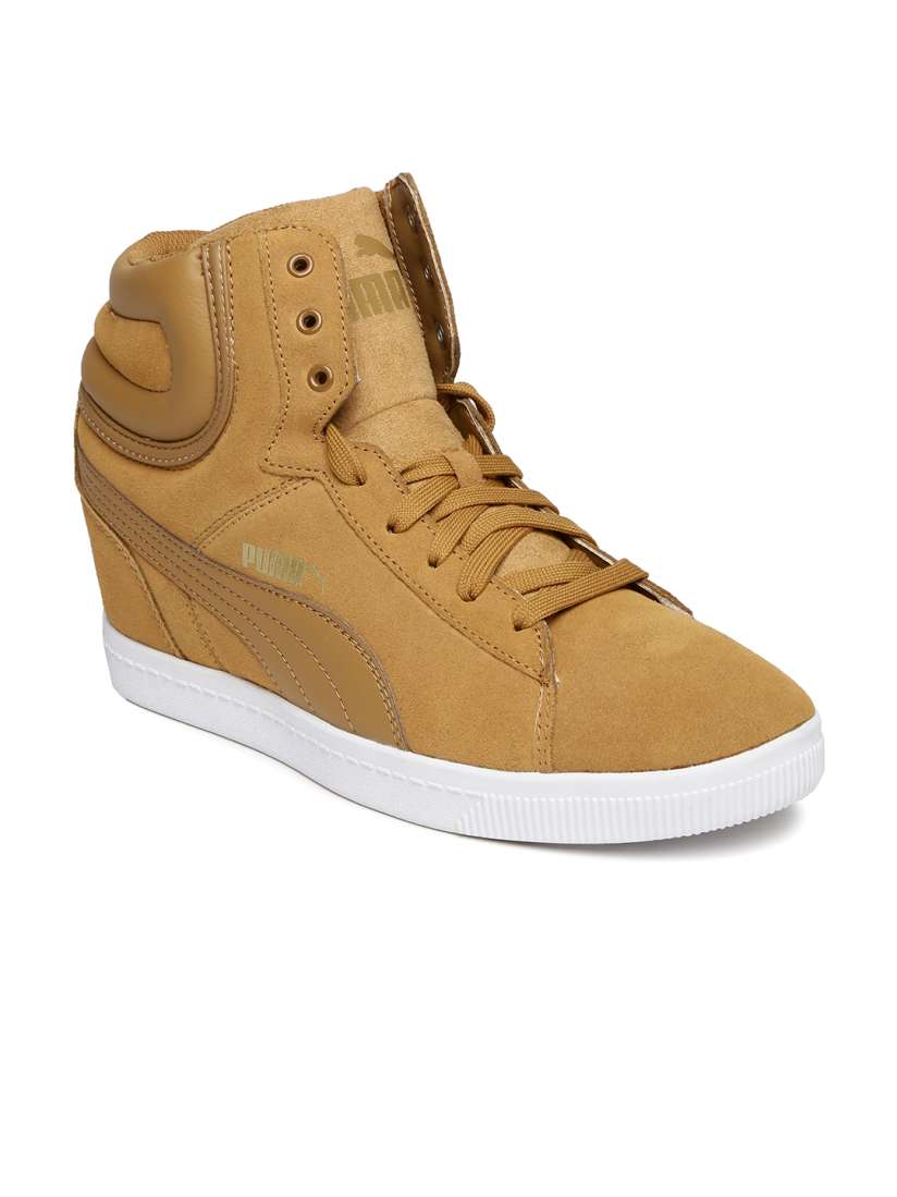 Buy PUMA Women Brown Vikky Suede Wedge Sneakers Casual Shoes for Women 1089973 Myntra