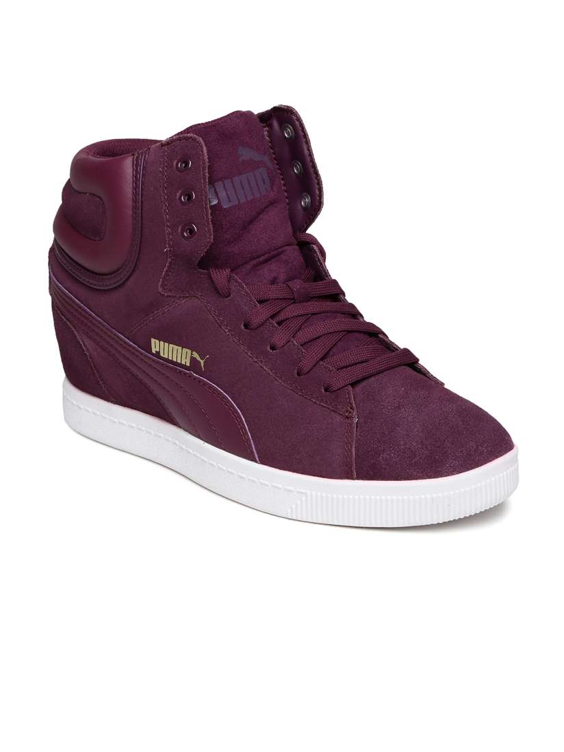Buy Puma Women Purple Vikky Wedge Suede Sneakers Casual Shoes for Women 1089974 Myntra